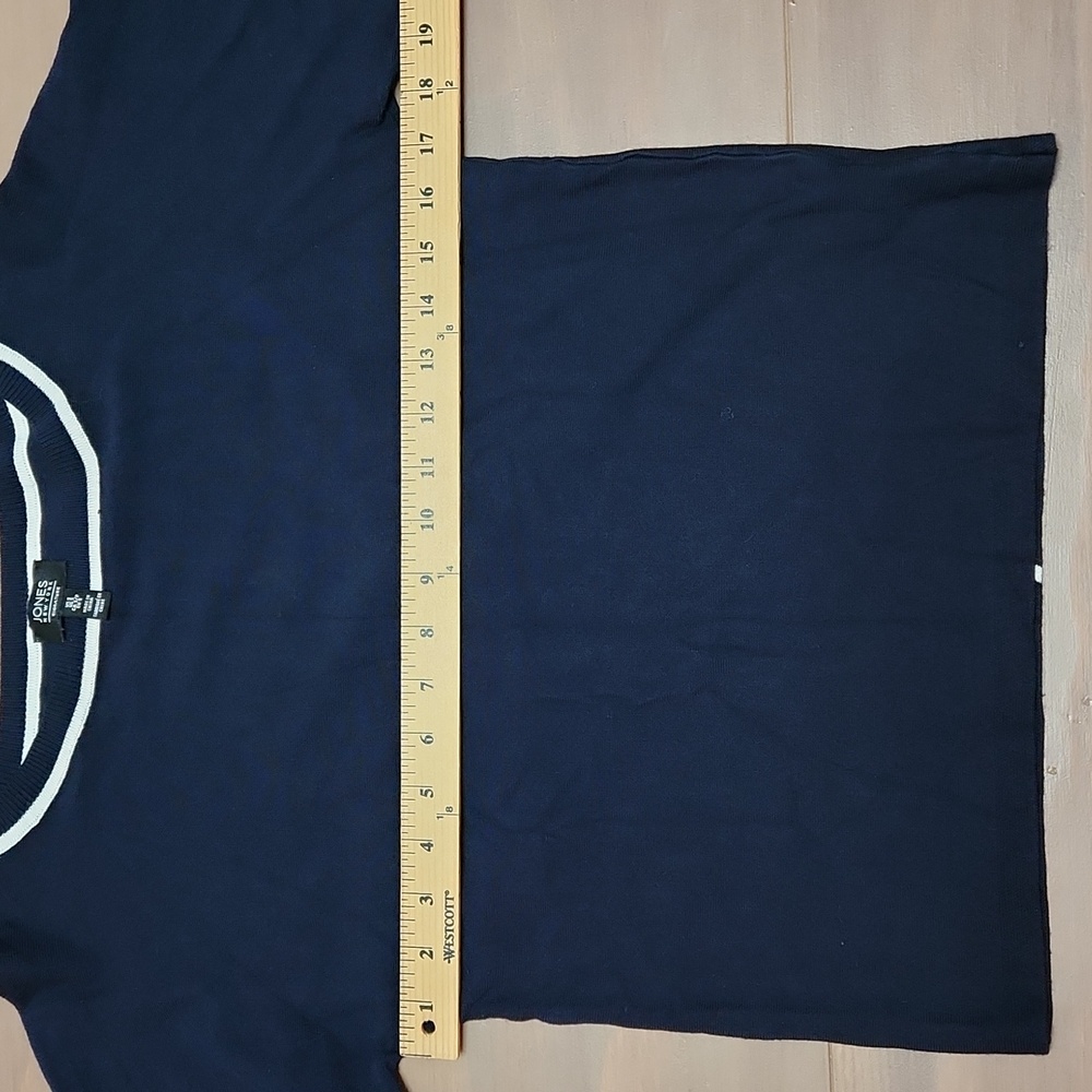 Jones New York Navy Blue & White Sweater Small Classic Nautical - Picture 6 of 8